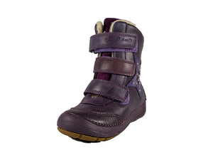 D.D. Step Little Kid Shoes/Winter Boots With Faux Fur Insulation Purple Star - Supportive Leather Shoes From Europe Kids Orthopedic - shoekid.ca