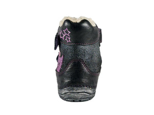 D.D. Step Toddler Girl Shoes/Winter Boots With Faux Fur Insulation Black Purple Cat - Supportive Leather Shoes From Europe Kids Orthopedic - shoekid.ca