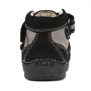 D.D. Step Toddler Boy Boots Grey And Black - Supportive Leather Shoes From Europe Kids Orthopedic - shoekid.ca