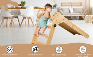 TIPPYTOE Wonderland: Foldable Pikler Ladder & Slide in Timeless Scandinavian Style - A Joyful, Safe Adventure in Your Playroom - shoekid.ca