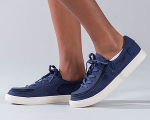 Kid's Navy BILLY Sustainable Lace Lows -Shoekid.ca