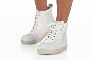 Kid's Rainbow Crackle BILLY Classic Lace Highs -Shoekid.ca