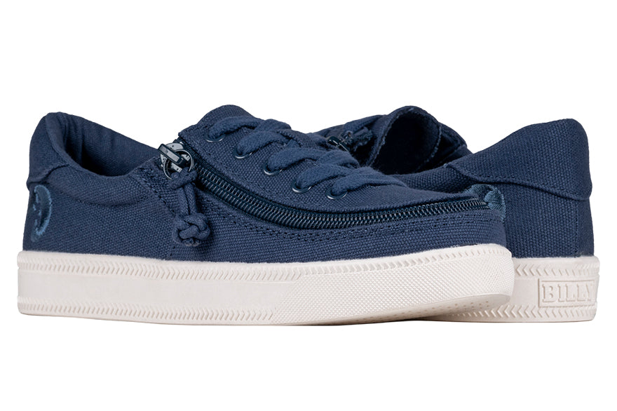 Kid's Navy BILLY Sustainable Lace Lows -Shoekid.ca