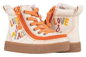 Toddler Love and Peace BILLY Classic Lace Highs -Shoekid.ca