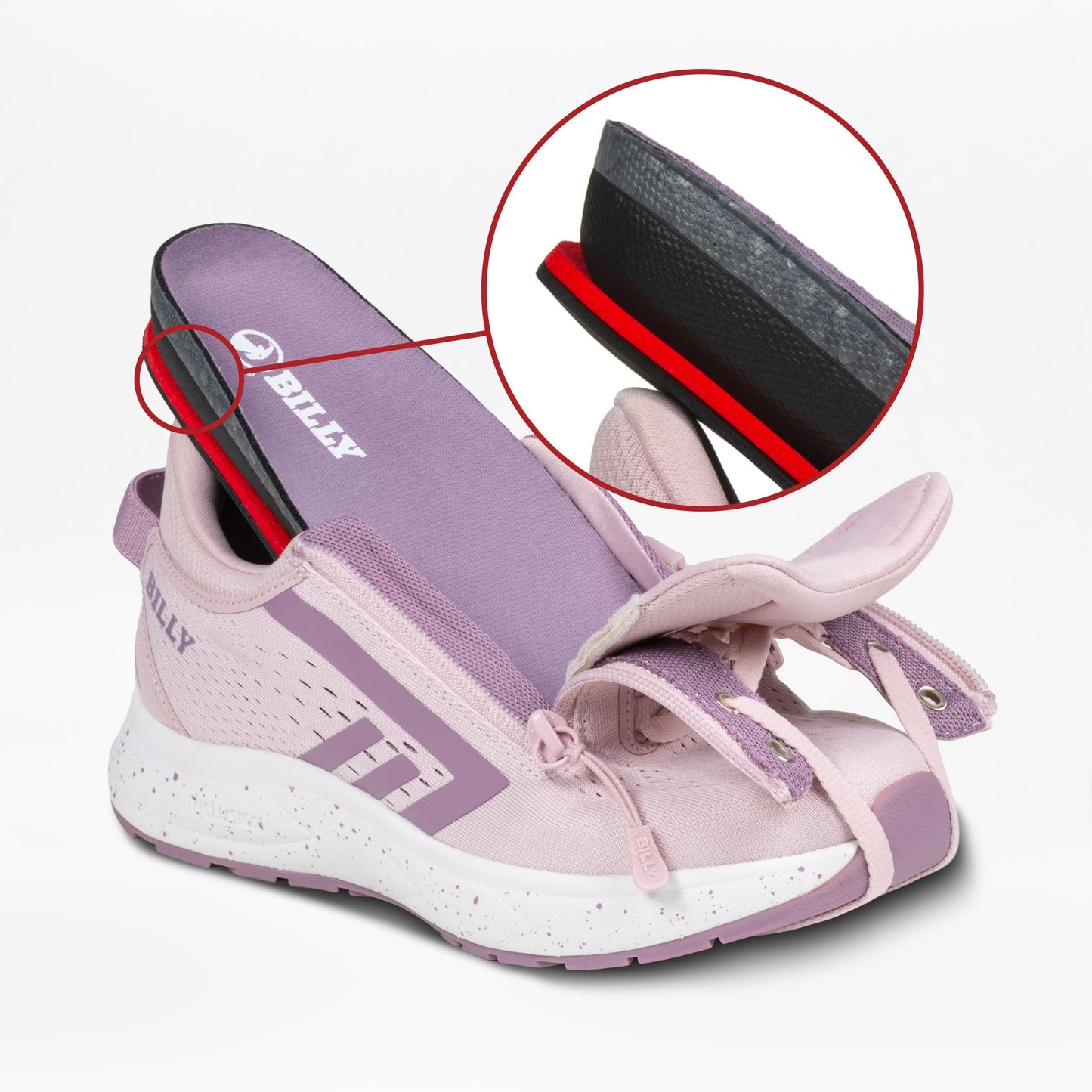 Women's Mauve/White/Plum BILLY Sport Inclusion DZ1 -Shoekid.ca