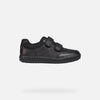 GEOX J ARZACH B. E- GBK+SMO LEA BLACK - Shoekid.ca