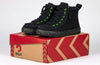 Billy Black/Green Speckle Classic Lace High Tops with zipper for easy on/off, kids&#39; shoes on BILLY box