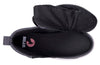 Top view of Billy Charcoal/Black CS 1.0 Sneaker with open zipper, showing removable insoles and branding, easy on-off for kids.