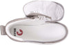 Top view of Grey Jersey BILLY Classic Lace Highs showing zipper and laces for easy on and off, ideal for toddlers and big kids.