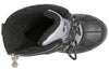 Top view of Black/Grey BILLY Ice II Winter Boots with insulation, ideal for diabetes, plantar fasciitis, and wide feet support.