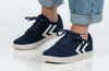 Billy Navy/White BILLY CS 1.0 Skate Style Sneaker Low Tops with Laces and Zipper, Easy On and Off for Toddlers and Big Kids