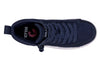 Top view of navy Billy CS 1.0 Sneaker High Tops with laces and zipper for easy on/off, ideal for toddlers and big kids.