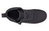 Top view of black Short Wrap D|R high tops with laces and zipper, designed for easy on and off for toddlers and big kids.