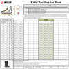 BILLY ICE Winter Boots for Kids - AFO Friendly size chart and fitting guide for optimal comfort.