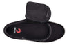 Men&#39;s Black/White Stitch BILLY Sneaker Low Tops with innovative zipper for diabetic and orthopedic comfort, top view.