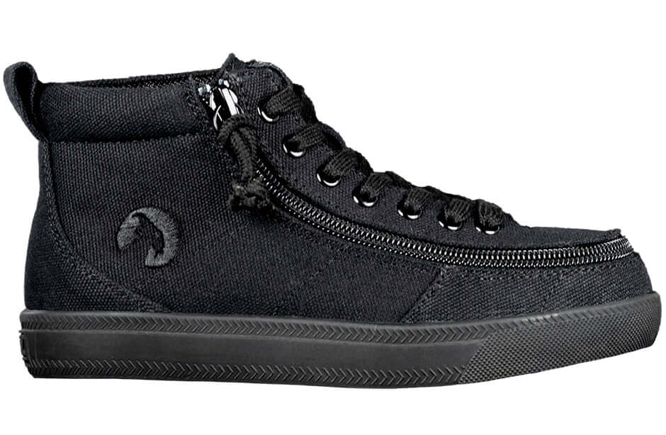 Black BILLY Classic D|R High Tops for diabetes, plantar fasciitis, bunions, wide feet, wheelchair use, and orthotics.