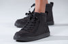 Black Canvas BILLY Classic Lace High Tops with zipper; easy on/off for toddlers and kids; functional, stylish footwear.