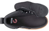 Black/Gum BILLY Classic Quilt High Tops with zipper and laces, easy on and off shoes for toddlers and big kids, top view.