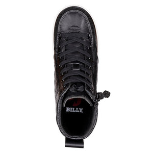 Black Leather BILLY Quilt High Tops -Shoekid.ca