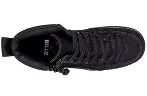 Black to the Floor Canvas BILLY Classic Lace High Tops -Shoekid.ca