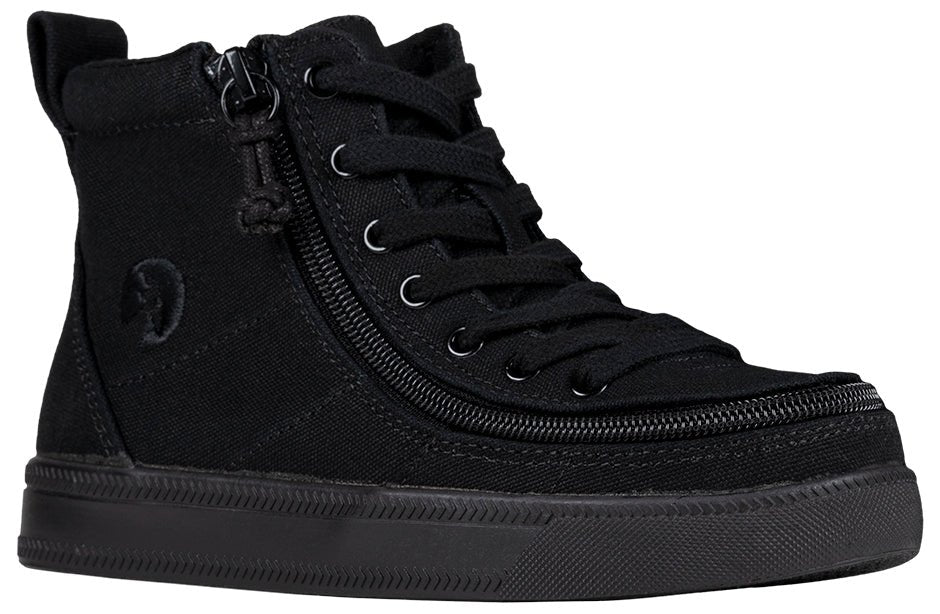 Black to the Floor Canvas BILLY Classic Lace High Tops -Shoekid.ca
