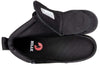 Top view of Black to the Floor Canvas BILLY Lace-Up High Tops showing easy zipper access for toddlers and big kids.
