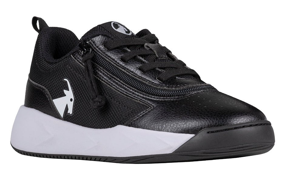 Black/White BILLY Sport Court Athletic Sneakers -Shoekid.ca