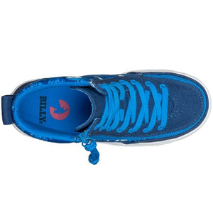 Billy Blue Sharks Classic Lace High Adaptive Shoes (Easy On/Off) - shoekid.ca