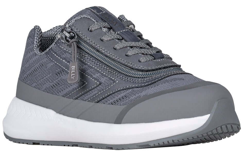 Charcoal BILLY Goat Classic kids' high top, AFO-ready with wraparound zipper and extra-depth fit