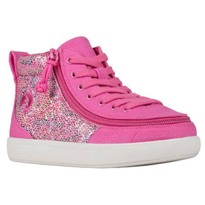 Billy Classic Fuchsia snake Kids High Top Adaptive Sneaker (EasyOn) - shoekid.ca