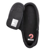 Kid&#39;s Black Canvas BILLY Classic Lace Lows with zipper, showing open inner view, easy on and off for toddlers and big kids.