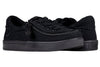 Kid&#39;s Black Canvas BILLY Classic Lace Low Shoes with Zipper for Easy On and Off
