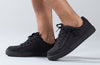 Men&#39;s Black Canvas Shoes for Diabetes and Plantar Fasciitis - BILLY Classic Lace Lows with New Outsole, Suitable for Wide Feet