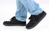Men&#39;s BILLY Black Low Top Sneakers, ideal for diabetes, plantar fasciitis, bunions, wide feet, and orthotics users.