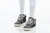Men&#39;s grey colorblock BILLY D|R short wrap high tops with functional laces and zippers, ideal for diabetes, plantar fasciitis, and orthotics.