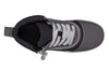 Top view of men&#39;s grey colorblock high top wrap shoes suitable for diabetes, plantar fasciitis, bunions, wide and extra-wide feet, orthotics.