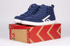 Men&#39;s Navy/White BILLY CS 2.0 High Tops, shoes for diabetes, plantar fasciitis, bunions, wide and extra wide feet, zipper closure.