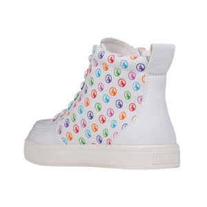 Billy Classic Polka Kids High Top Adaptive Sneaker (EasyOn) - shoekid.ca