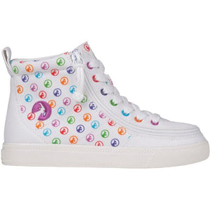 Billy Classic Polka Kids High Top Adaptive Sneaker (EasyOn) - shoekid.ca