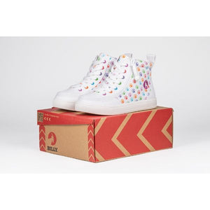 Billy Classic Polka Kids High Top Adaptive Sneaker (EasyOn) - shoekid.ca