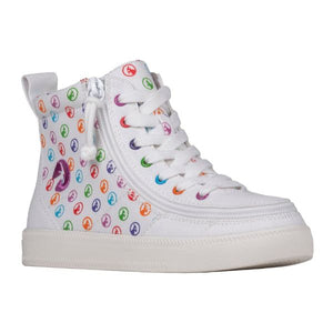 Billy Classic Polka Kids High Top Adaptive Sneaker (EasyOn) - shoekid.ca