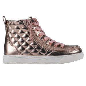 Rose Gold BILLY Quilt High Tops -Shoekid.ca