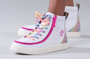 White Rainbow BILLY Classic Lace Highs -Shoekid.ca