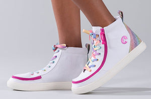 White Rainbow BILLY Classic Lace Highs -Shoekid.ca