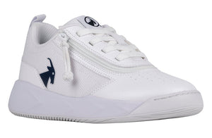 White/Navy BILLY Sport Court Athletic Sneakers -Shoekid.ca