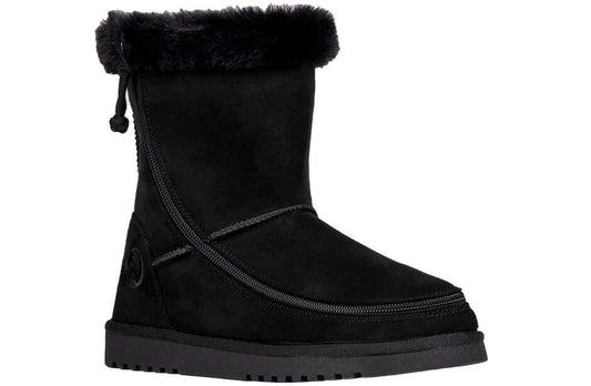 Women's black BILLY Cozy winter boot with side zipper, adaptive easy-on design