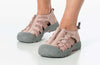 Women&#39;s Blush BILLY River Sandals, orthopedic AFO-compatible, blush color, faux leather, elastic material, adjustable bungee, zipper closure.