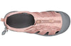 Blush BILLY River Sandals top view with zipper, orthopedic-friendly, AFO-compatible footwear for women, ankle support focus.