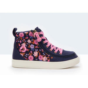 Billy Floral Classic Lace Kids High Top Adaptable Sneaker (EasyOn) - ShoeKid.ca