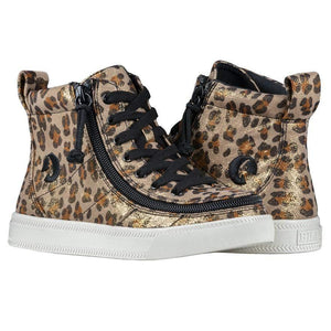 Billy Leopard Shimmer Kids Adaptive High Top Adaptable Sneaker (EasyOn) - ShoeKid.ca